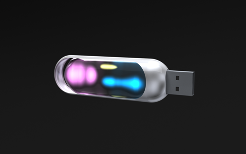 USB Memory Stick #6 - концепт флэшки отображающей содержимое (5 фото + видео)