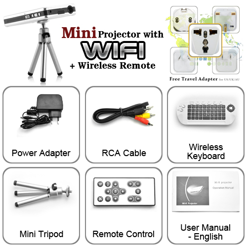Mini Projector with Wifi and Wireless Remote - мини-проектор с 
WiFi (11 фото)