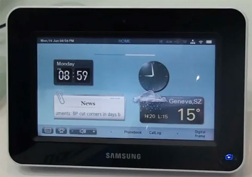 Samsung SMT-i9000 - планшет-видеотелефон (видео)