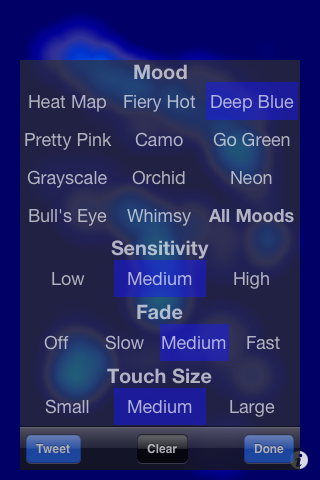 Mood Pad  - моделирование тепловой чувствительности сенсорного экрана.
