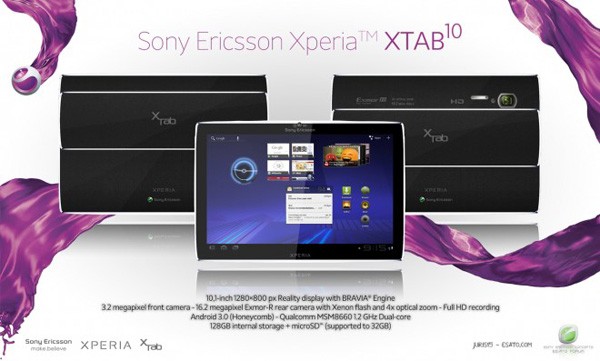 Xperia X Tab 10 - планшетный ПК с 16-мегапиксельной фотокамерой