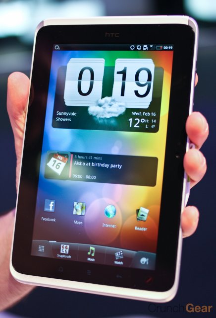 HTC Flyer - галерея живых фото планшетного ПК