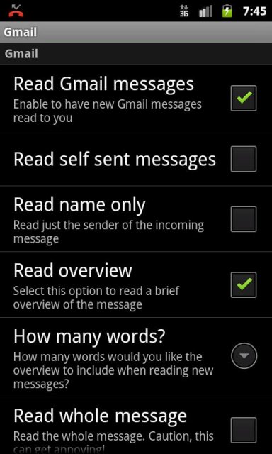 Enhanced Gmail Reader 1.03 - Чтение вслух ваших сообщений Gmail