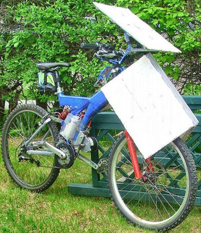 Велосипед на солнечных батареях (видео)