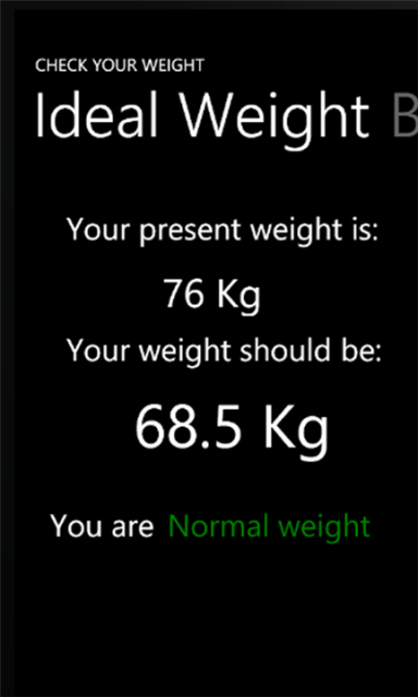 Check your weight v1.0 - калькулятор веса