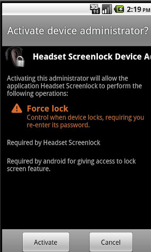 Headset Screenlock 2.3 - Блокирует экран и кнопки телефона во время разговора по гарнитуре