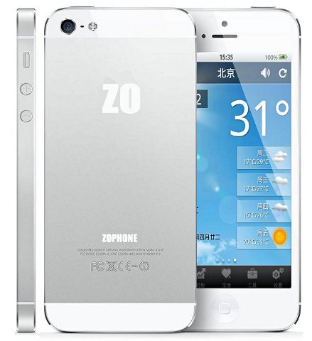 Zophone i5 - клон iPhone 5 на Android'е (5 фото)