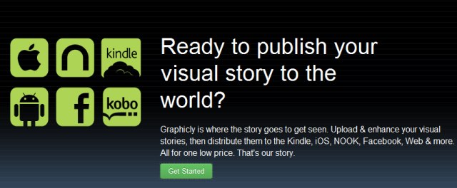Graphicly - публикация текстовых и графических материалов в Kindle, iOS, NOOK, Facebook, Web