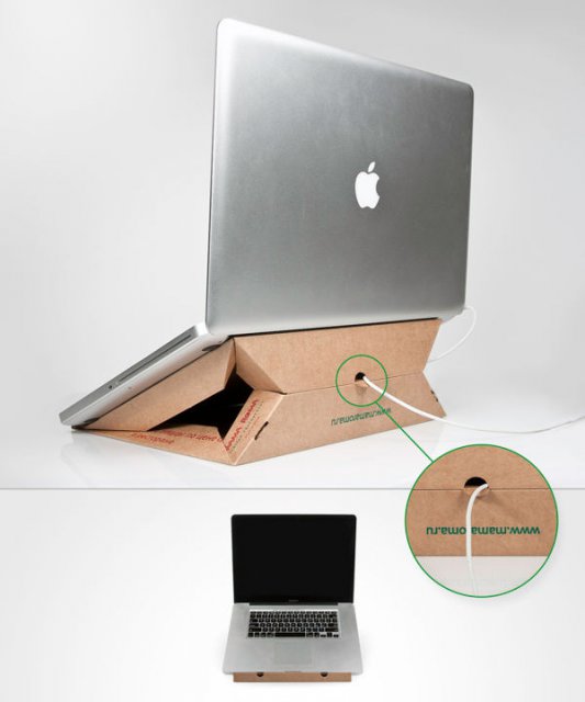Как сделать подставку для ноутбука из коробки для пиццы (7 фото)