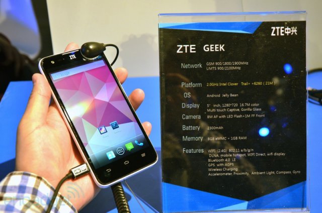 ZTE Geek - гуглофон на платформе Intel Clover Trail+ (11 фото)