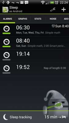 Sleep as Android 20130814. Будильник с фазами сна