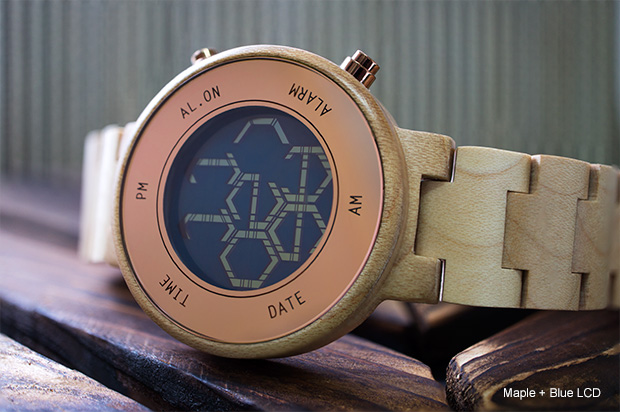 Наручные часы Kisai Zone с деревянным браслетом и корпусом (4 фото + видео)