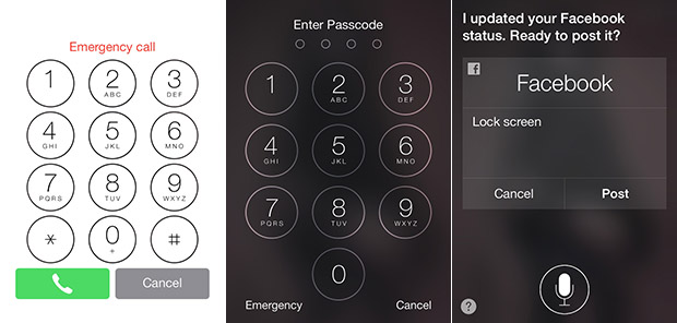 iOS 7 позволяет совершать звонки на любые номера с заблокированного смартфона 