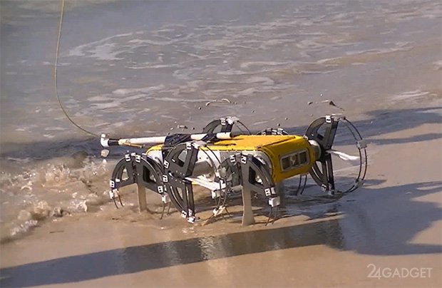 Робот RHex научился плавать (2 видео)