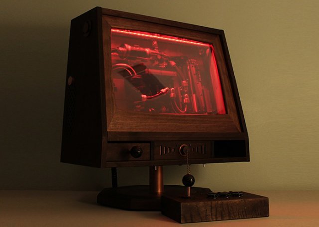 Аркадный игровой автомат с прозрачным дисплеем 