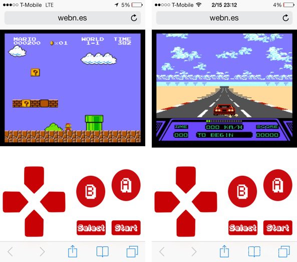 Эмулятор NES в браузере iPhone (фото + видео)