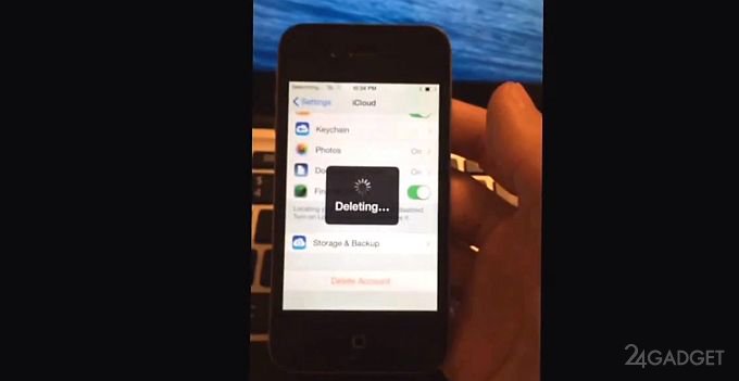 Баг в iOS 7.1 позволяет удалить аккаунт iCloud (видео)