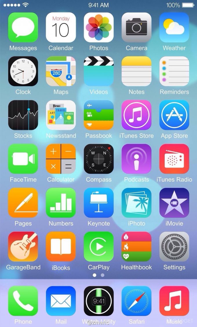 Первый скриншот iOS 8 (2 фото)