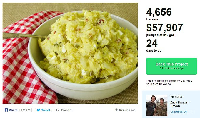 Картофельный салат стал мегахитом на Kickstarter