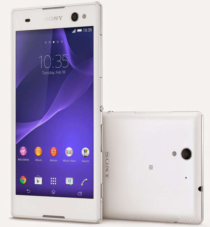 Sony Xperia C3 - смартфон, созданный для любителей селфи (6 фото + видео)