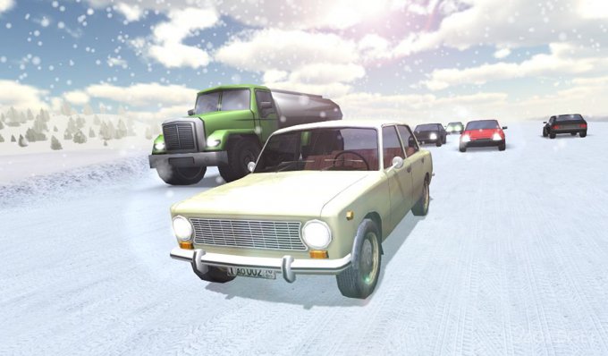 Russian Winter Traffic Racer 1.02 Зимний симулятор вождения