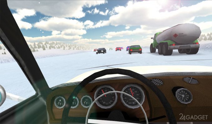 Russian Winter Traffic Racer 1.02 Зимний симулятор вождения