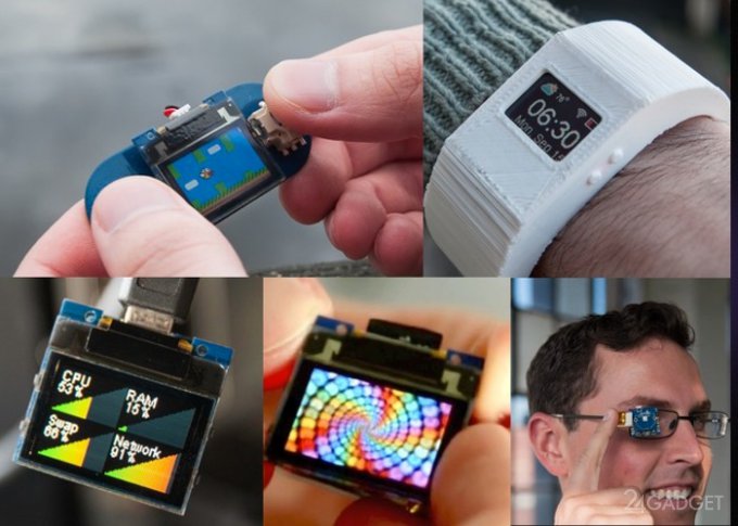 Мини-дисплей для TinyDuino позволит создать собственные умные часы (4 фото + видео)