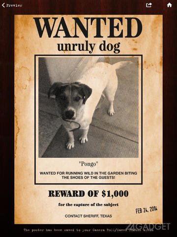 Wanted Poster Pro 2.2 Фото для розыска в стиле вестернов