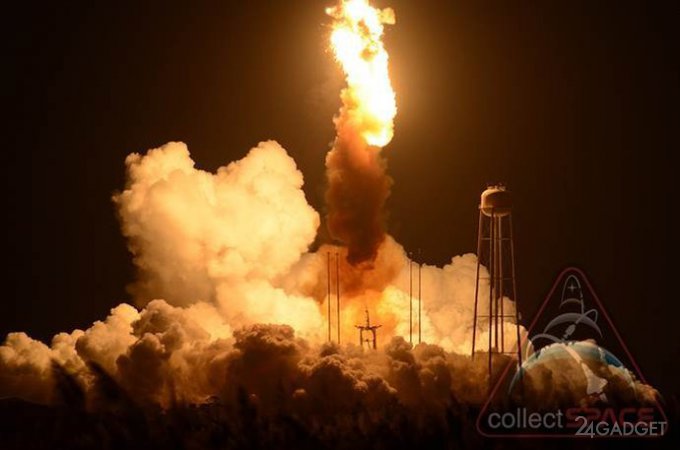Направлявшийся к МКС грузовик Cygnus взорвался в момент пуска в США (3 фото + видео)