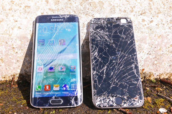 Galaxy S6 Edge и iPhone 6 - испытания падением (видео)