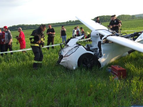 Очередной тестовый полёт Aeromobil 3.0 закончился крушением (10 фото + видео)