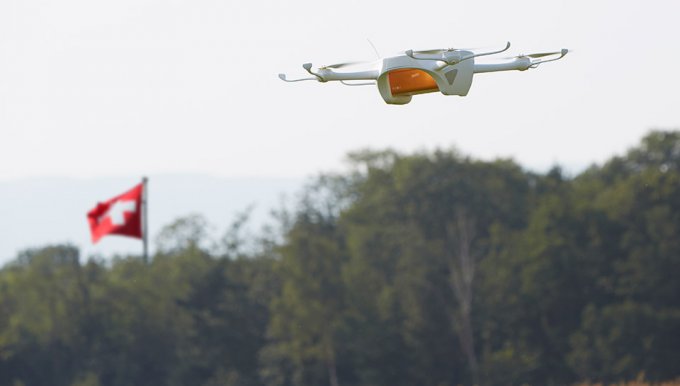 Швейцарская почта тестирует доставку дронами (7 фото + видео)