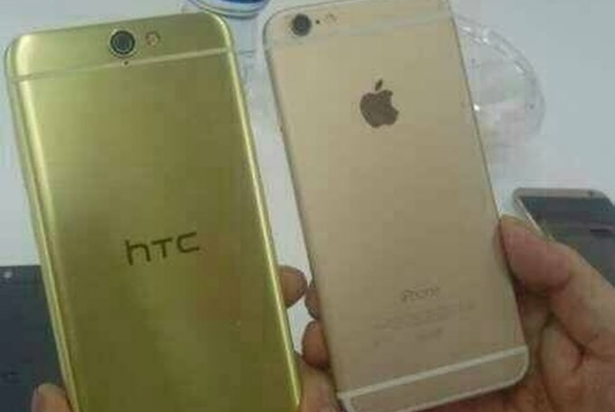 Неанонсированный смартфон HTC сравнили с iPhone 6 (3 фото)