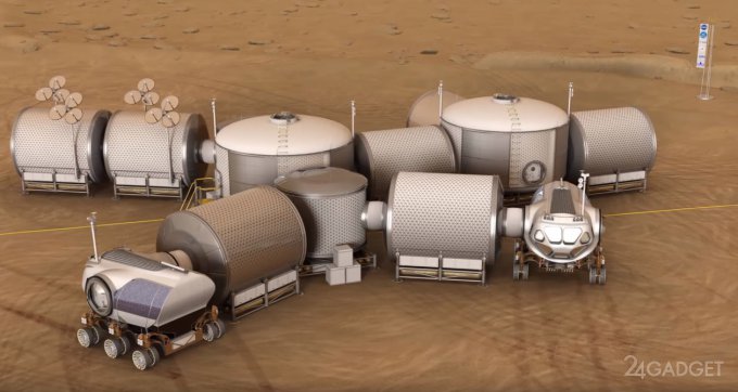 Концепт марсианского поселения (6 фото + видео)