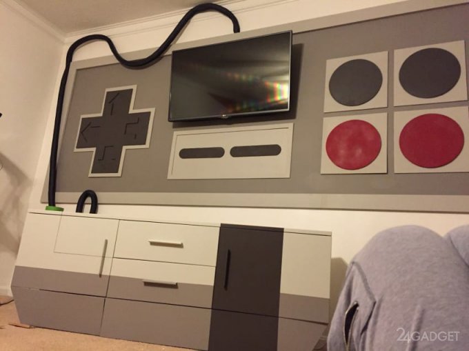 Игровая комната в ретро-стиле Nintendo (13 фото)