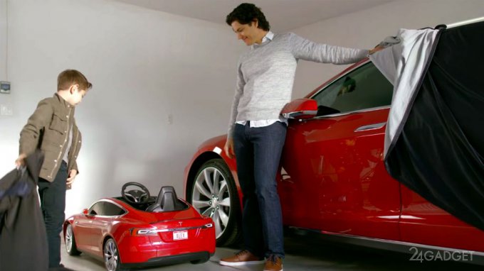 Электрокар Tesla для самых маленьких (8 фото + видео)