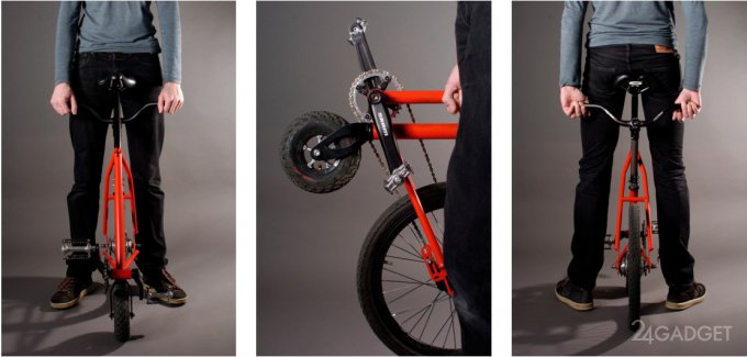 Компактный велосипед с необычной конструкцией (8 фото + видео)