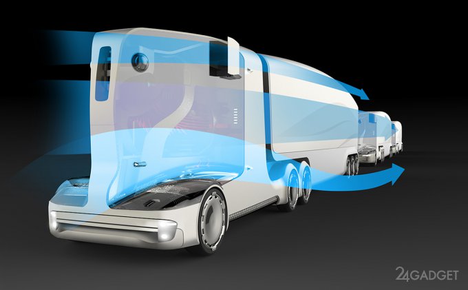 Беспилотный грузовик будущего (4 фото)
