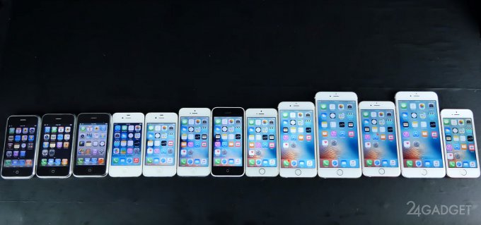 Сравнение производительности всех моделей iPhone (3 фото + видео)
