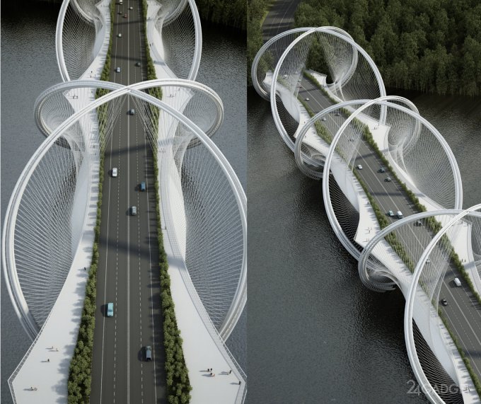 Амбициозный мост из олимпийских колец (26 фото)