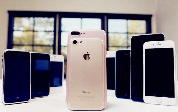 iPhone 7 Plus сравнили со всеми предыдущими iPhone (видео)
