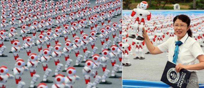 Китайские роботы попали в Книгу рекордов Гиннесса (8 фото + видео)