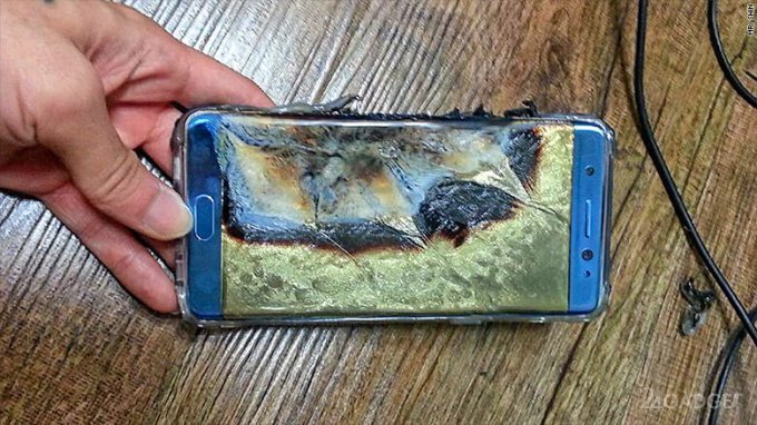 Названы причины возгорания Samsung Galaxy Note 7