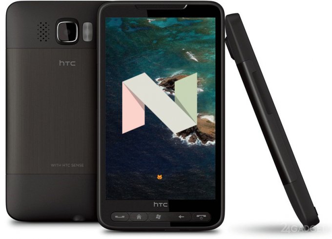 "Старинный" смартфон HTC HD2 получил свежайшую версию Android Nougat