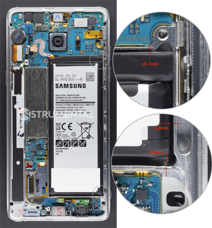 Раскрыта причина взрывов Samsung Galaxy Note 7 (3 фото)