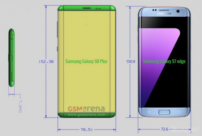 Рассекречены новые характеристики Samsung Galaxy S8 и S8 Plus (4 фото)