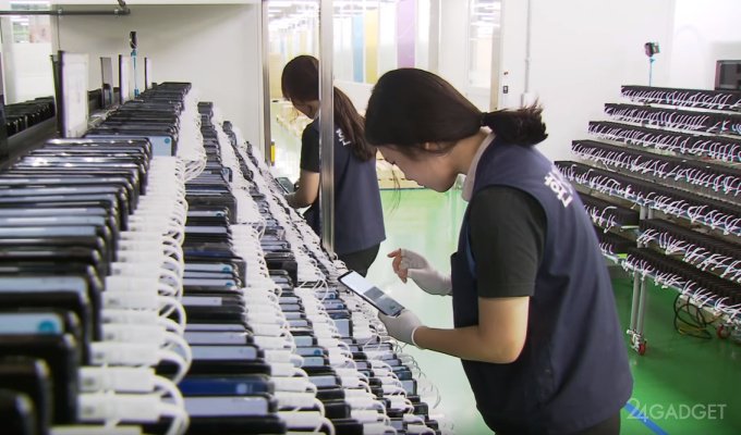 Samsung тестирует аккумуляторы смартфонов (видео)