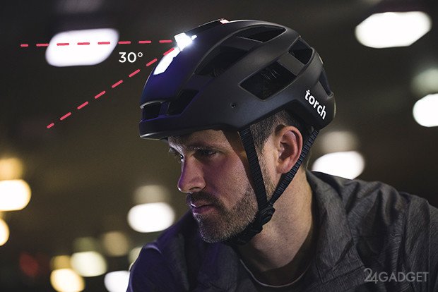 Велосипедный шлем с направленным освещением (7 фото + видео)