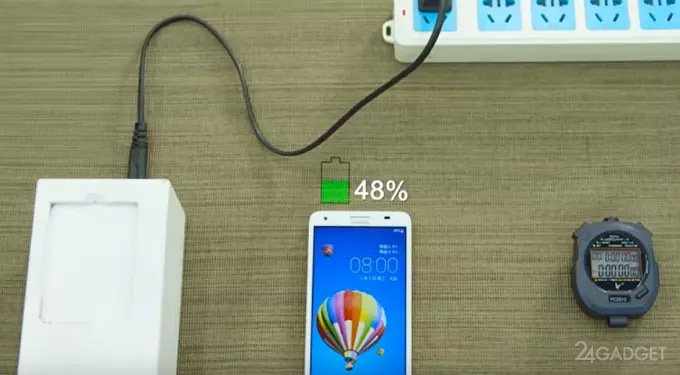 Сверхбыстрый зарядный гаджет от Huawei — 48% заряда за 5 минут (видео)