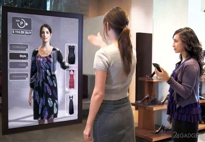 AR-зеркало от Amazon подберёт пользователю одежду из его гардероба (2 фото + 2 видео)